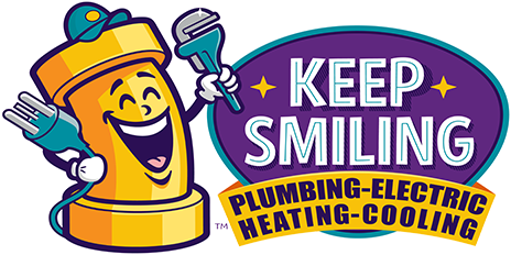 Keep Smiling Plumbing Electric Heating and Cooling Logo