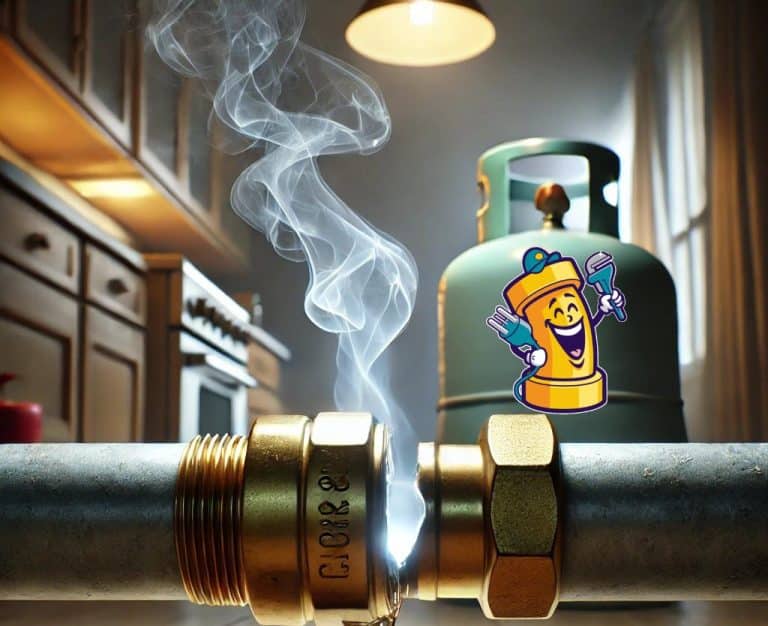 Rendering Of A Gas Fitting Leaking Inside A Home In Georgia
