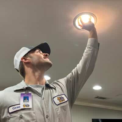 Technician With Recessed Light